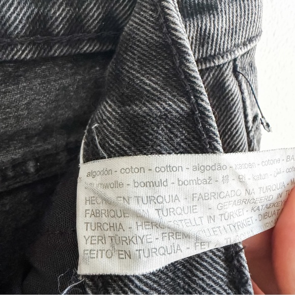 Zara Washed Black High Waisted Cropped Mom Jeans - Picture 14 of 15